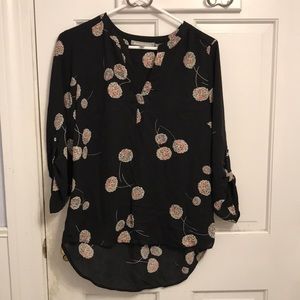 Danielrainn half sleeve floral blouse